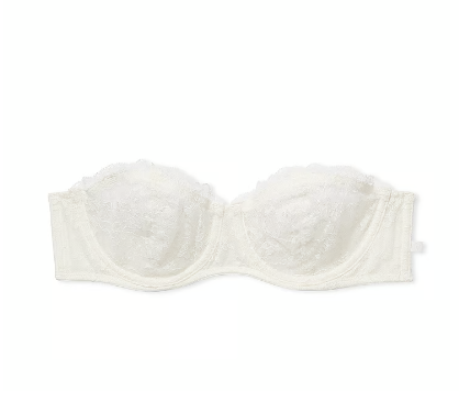 DUMMY - Brasier Victoria Secret Strapless Sexy Tee Encaje sin forro  Blanco - 34 B